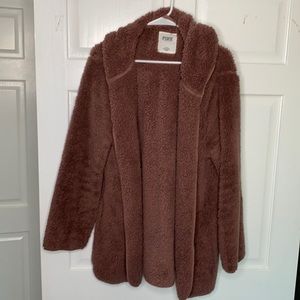 NEW - Victoria’s Secret pink Sherpa hoodie cardigan - size M/L
